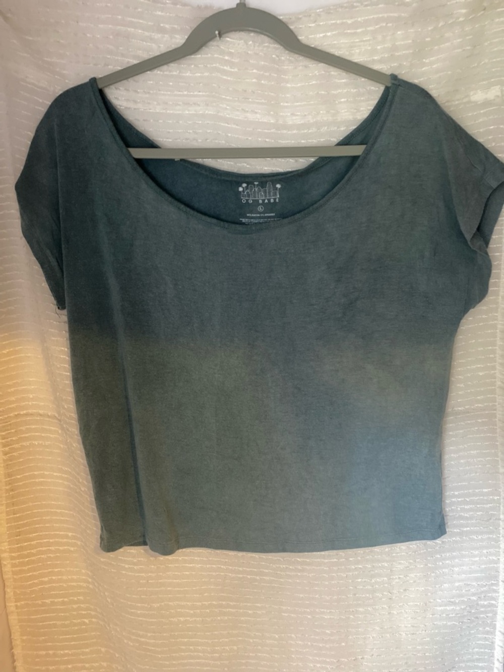 💎3 FOR $15 Women's Relaxed Scoop Neck Short Sleeve Tee - Faded Teal